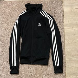 Adidas Black Jacket with White Accents